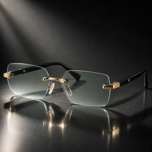 Women's Green Rimless Sunglasses