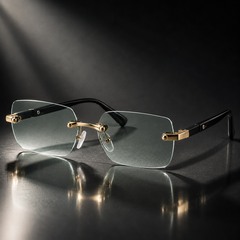 Women's Green Rimless Sunglasses