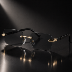 Women's Black Rimless Sunglasses