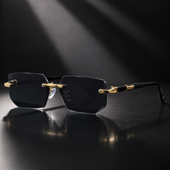 Men's Black Rimless Sunglasses