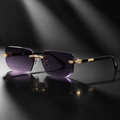 Men's Purple Rimless Sunglasses