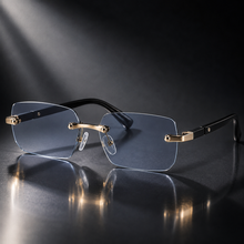 Women's Blue Rimless Sunglasses