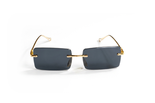 Obsidian rimless sunglasses, front view